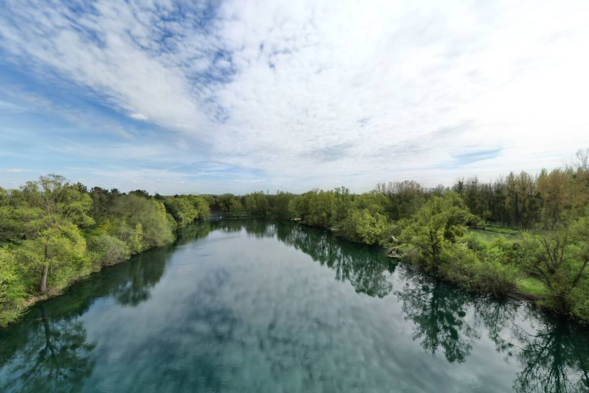 Vue drone de l'étang Willow