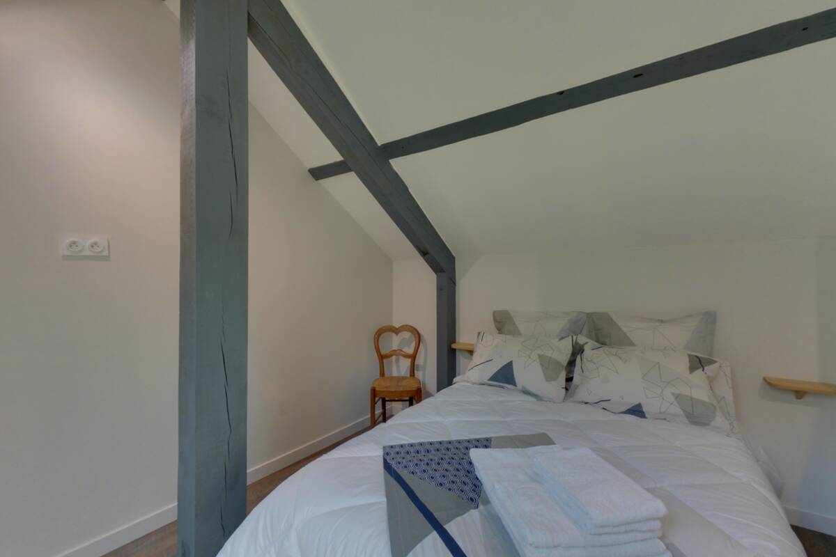 Mezzanine van een gastenkamer voor 2 personen in Moulin de Parayre