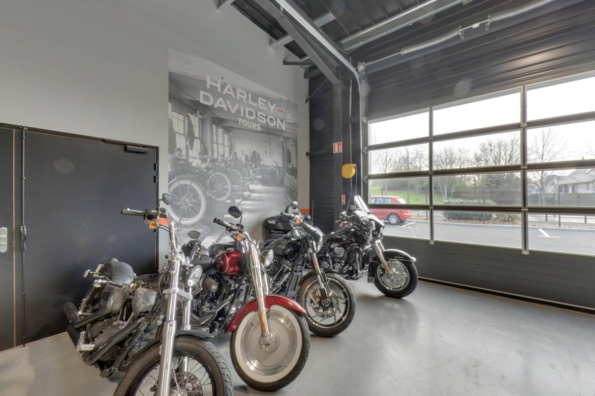 Sales area of the Harley-Davidson dealership