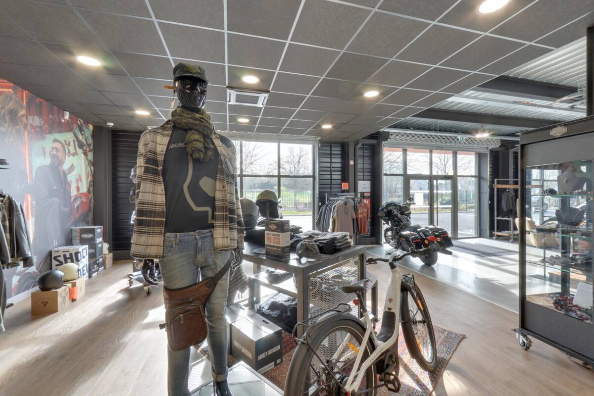 Harley-Davidson clothing and accessories area