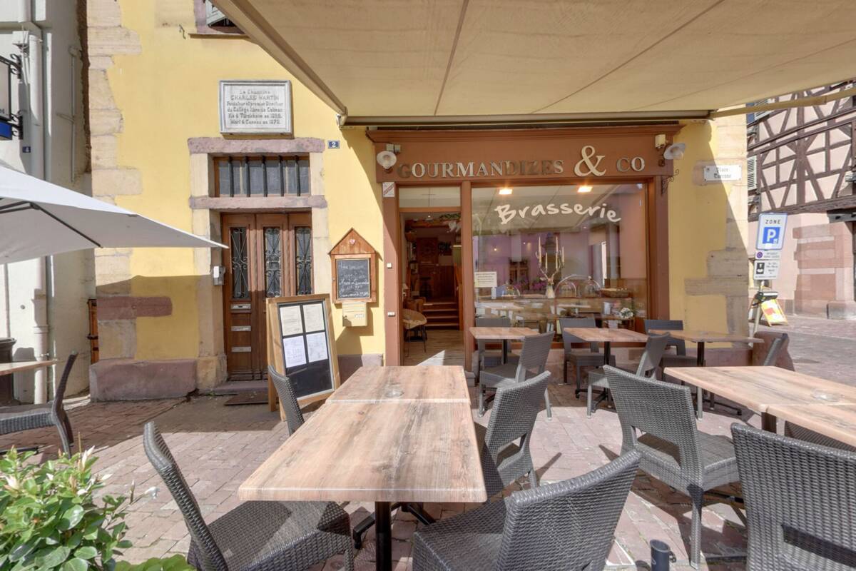 Terrasse du restaurant Gourmandizes à Turckheim