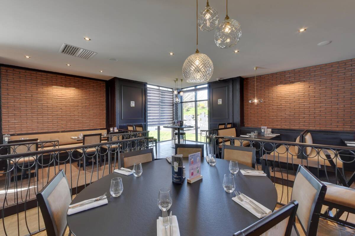 A large brasserie over two levels