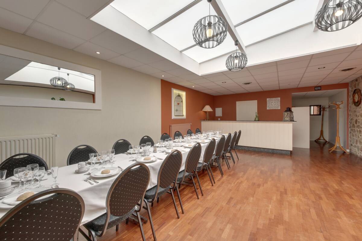 Salle de restaurant de l’Auberge Lucas