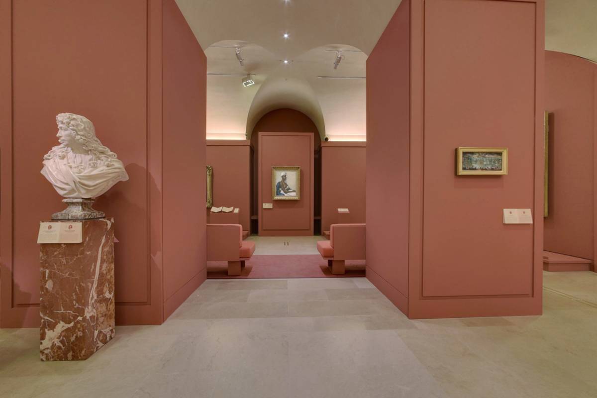 Afdeling over de Koninklijke Academie in de Petite Galerie van het Louvre