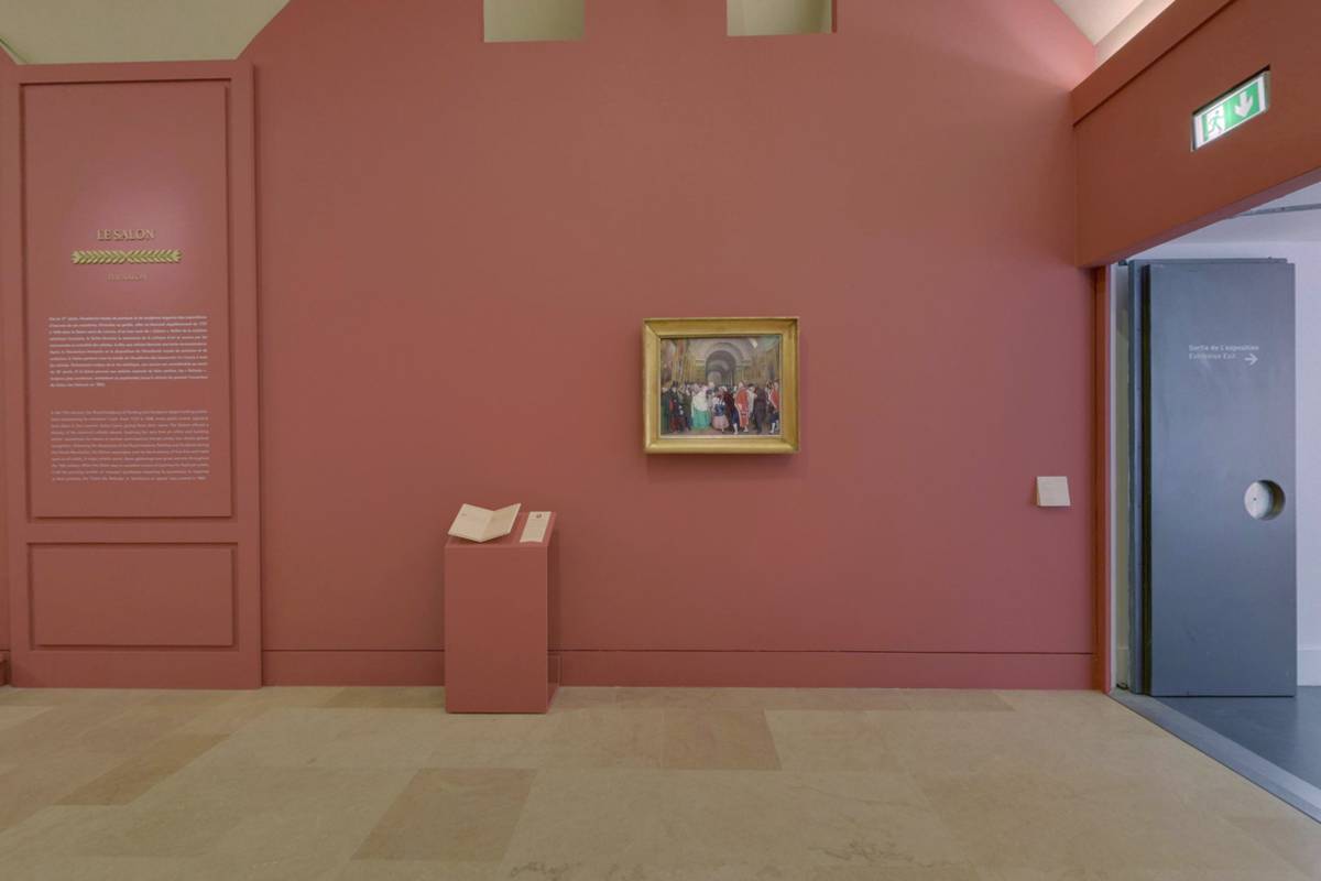 Afdeling ‘De Salon’ van de tentoonstelling ‘Figure d’artiste’ in het Louvre